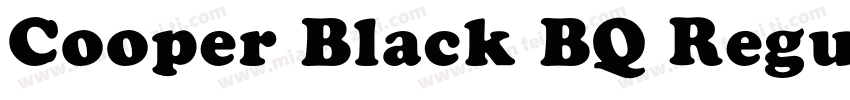 Cooper Black BQ Regu字体转换